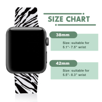 1件穿插蝴蝶8字扣创意设计图案印花肤感硅胶款运动智能表带，适用于Apple Watch系列Ultra/SE/8/7/6/5/4/3/2/1